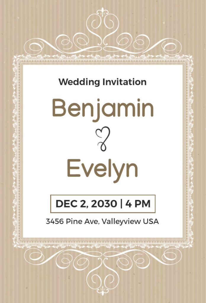 Rustic Wedding Invitation Design
