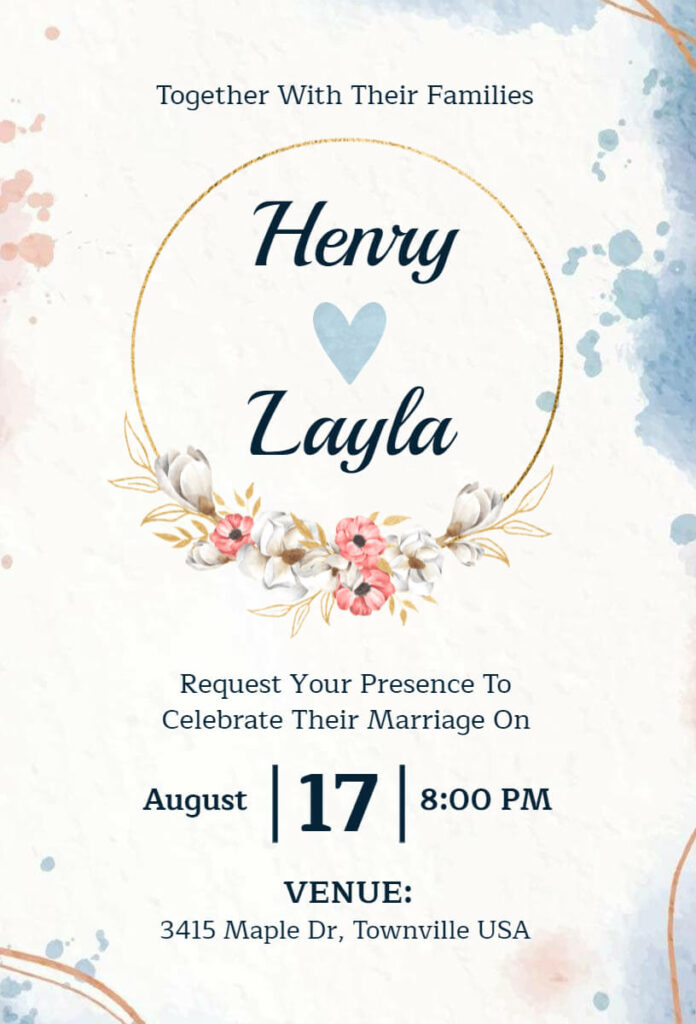Colorful Wedding Invitation