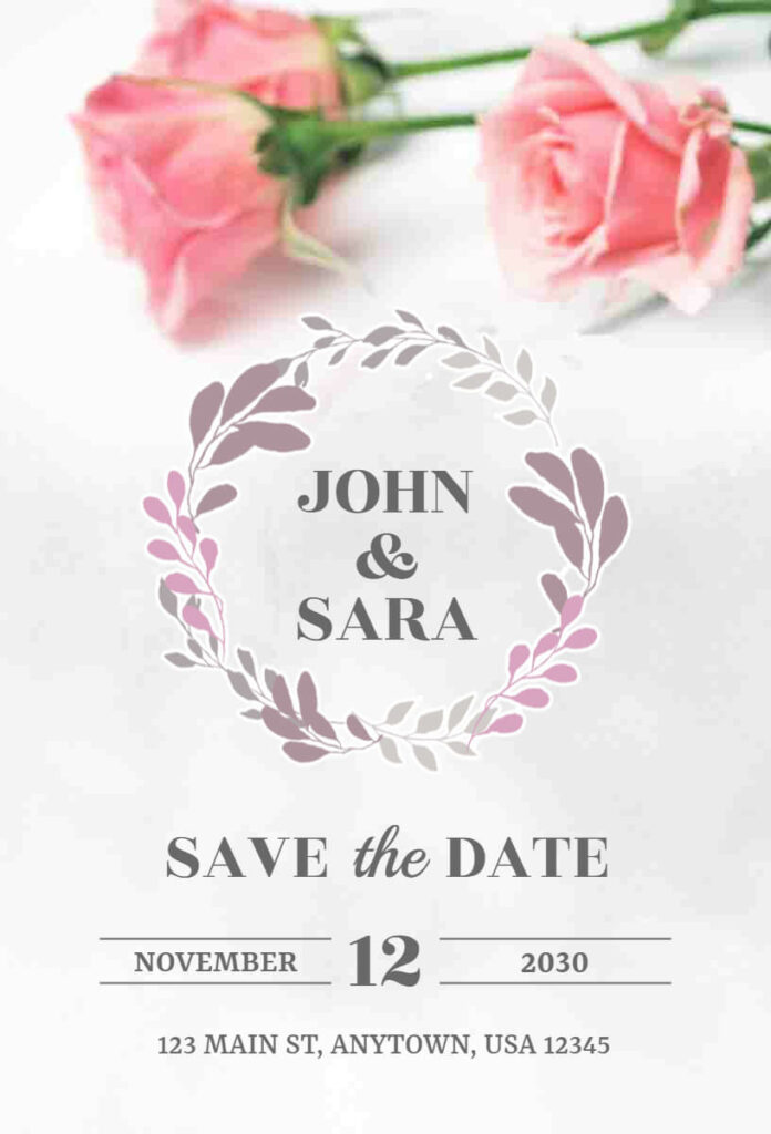 Floral Save The Date Invitation