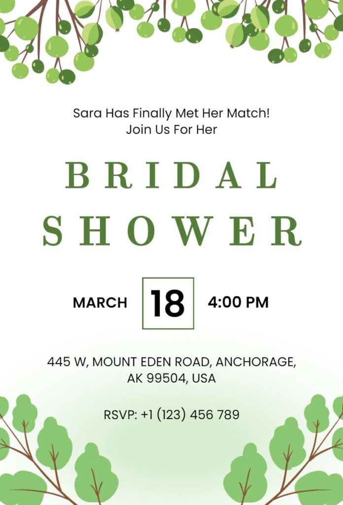 Creative Bridal Shower Invitation Template