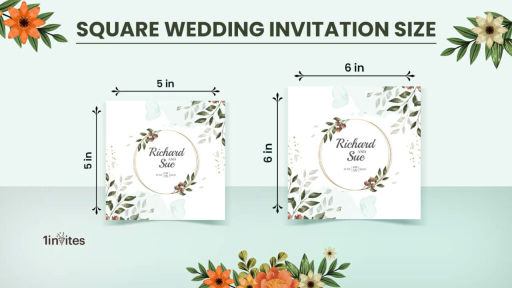 Square Wedding Invitation Size