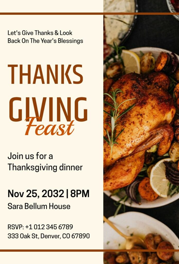 Thanksgiving Feast Invitation Template