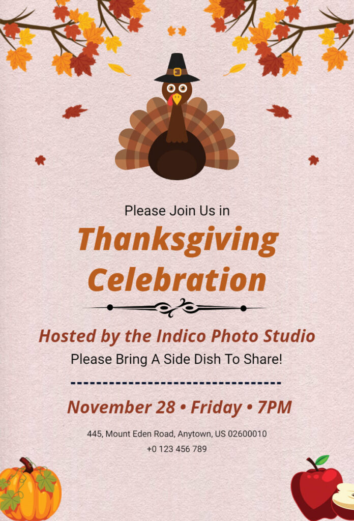 Bizarre Thanksgiving Invitation Template