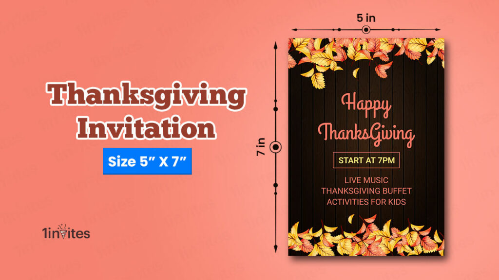 Thanksgiving Invitation Size