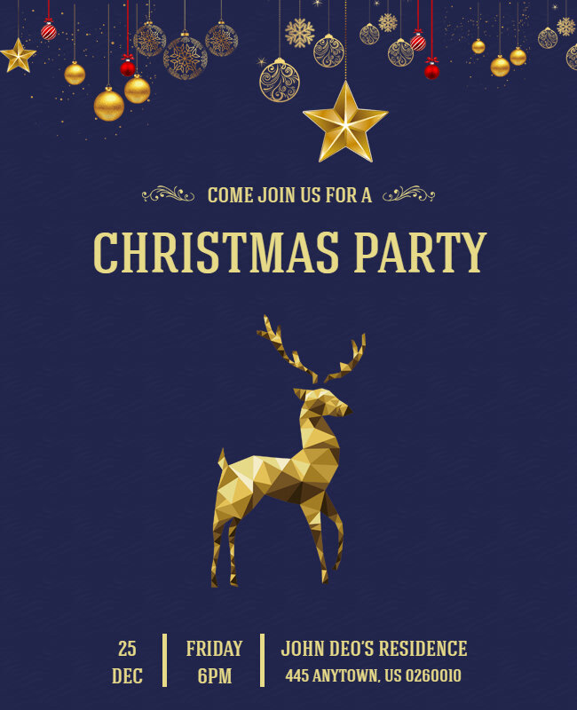 Port Gore Christmas Invitation Templates