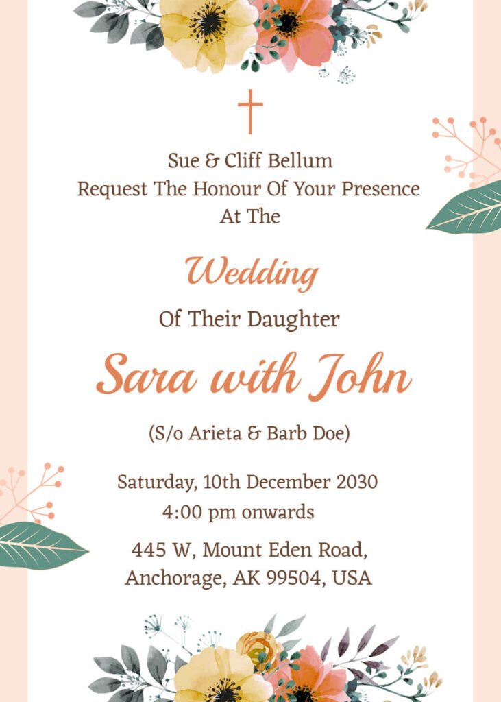 Religious Wedding Invitation