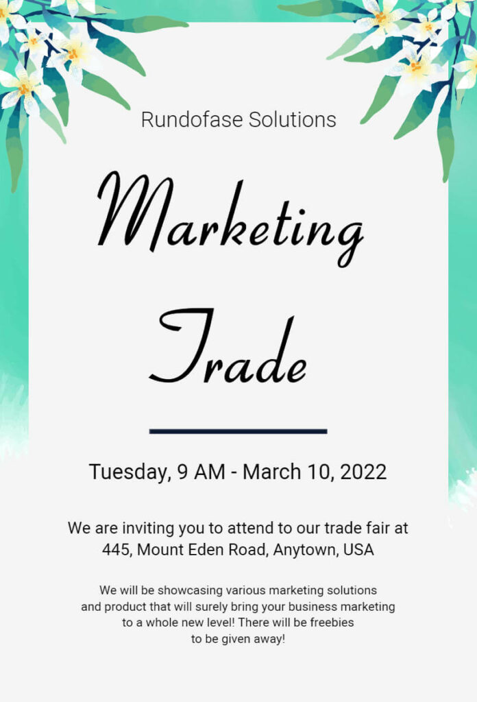 Marketing Trade Event Invitation Template
