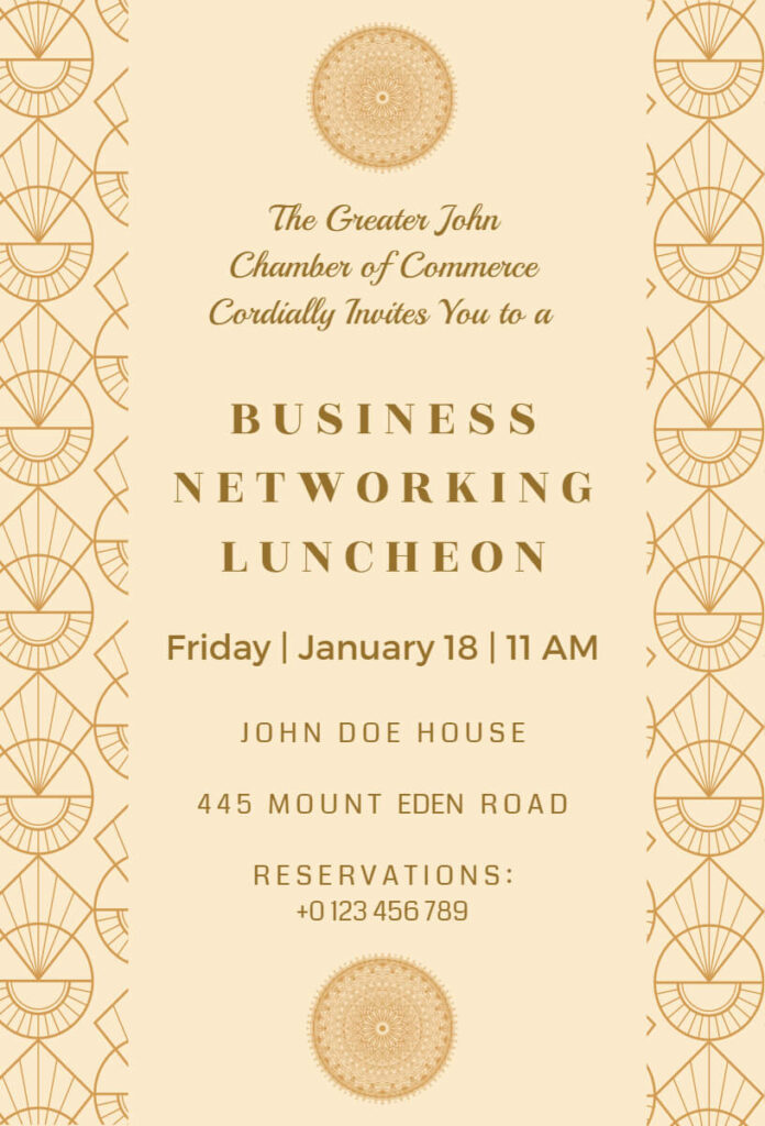 Business Networking Event Invitation Template