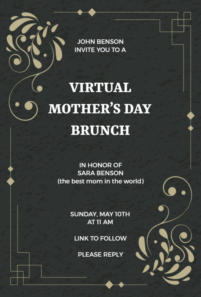 Mother's Day Brunch Invitation Template