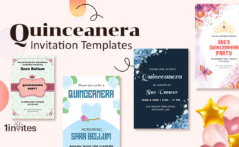 Quinceanera invitation templates