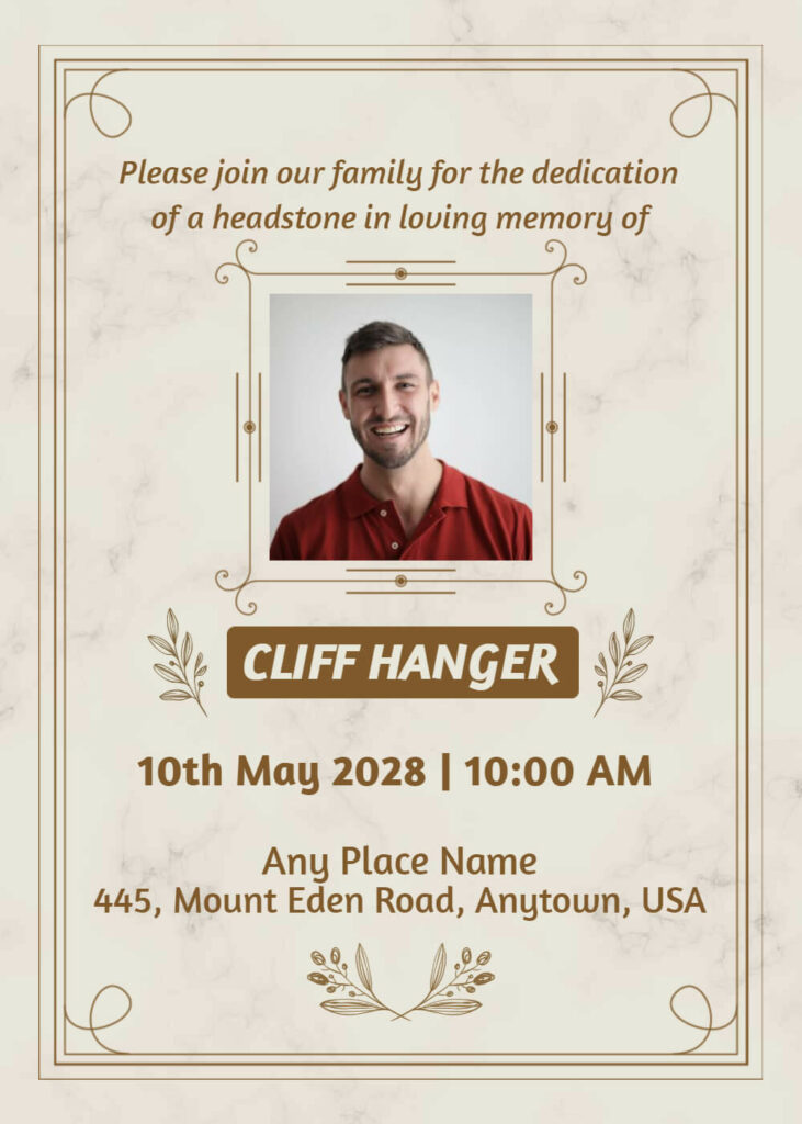 Funeral & Memorial Invitation Template