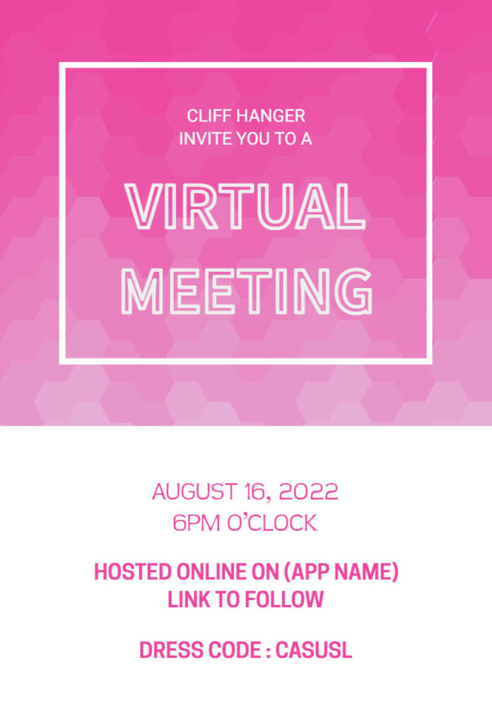 Virtual Meeting Formal Invitation Templates
