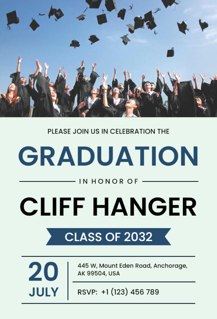 Classic Graduation Invitation Template