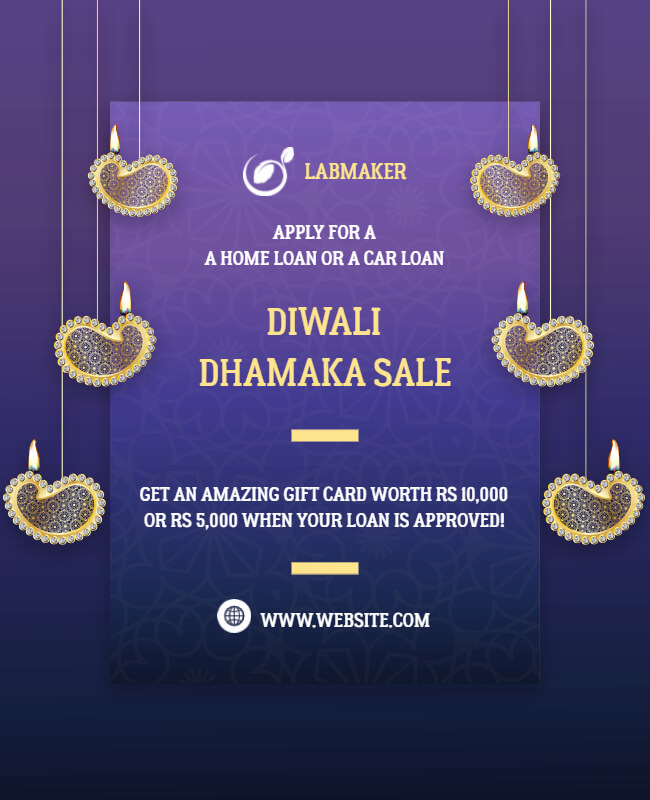 Jacarta and Deep Fir Diwali Invitation Templates