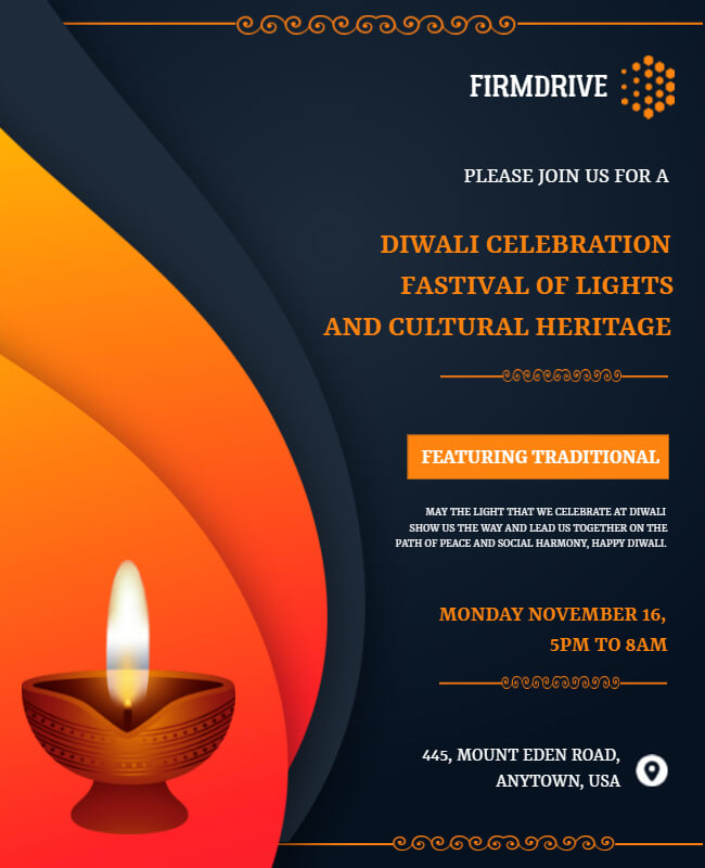 Deep Fir Diwali Invitation Templates