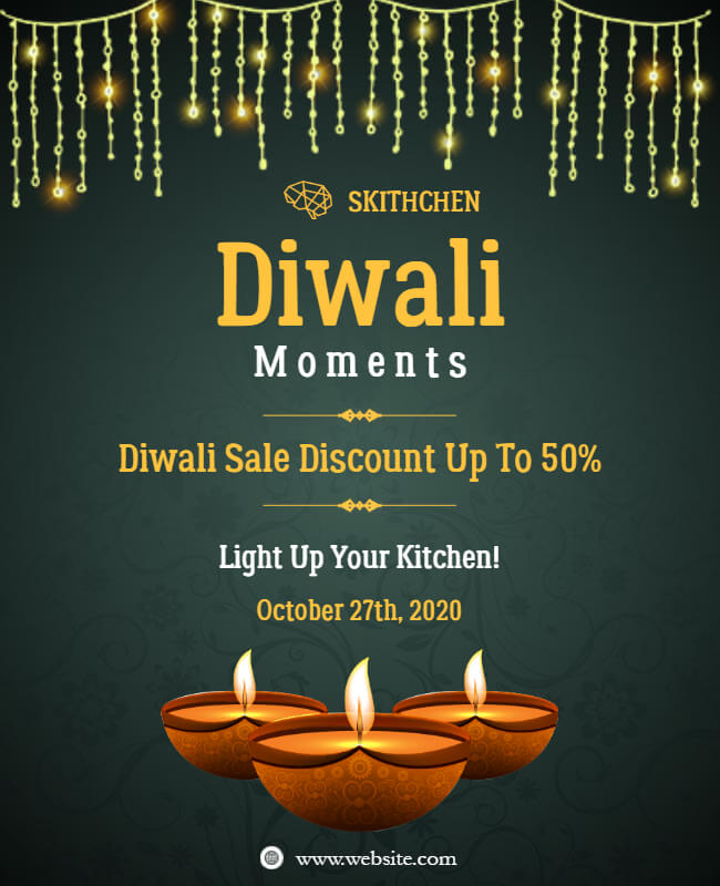 Outer Space Diwali Invitation Templates