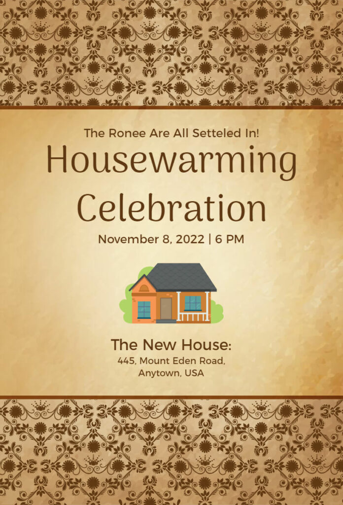 Housewarming Celebration Invitation Template