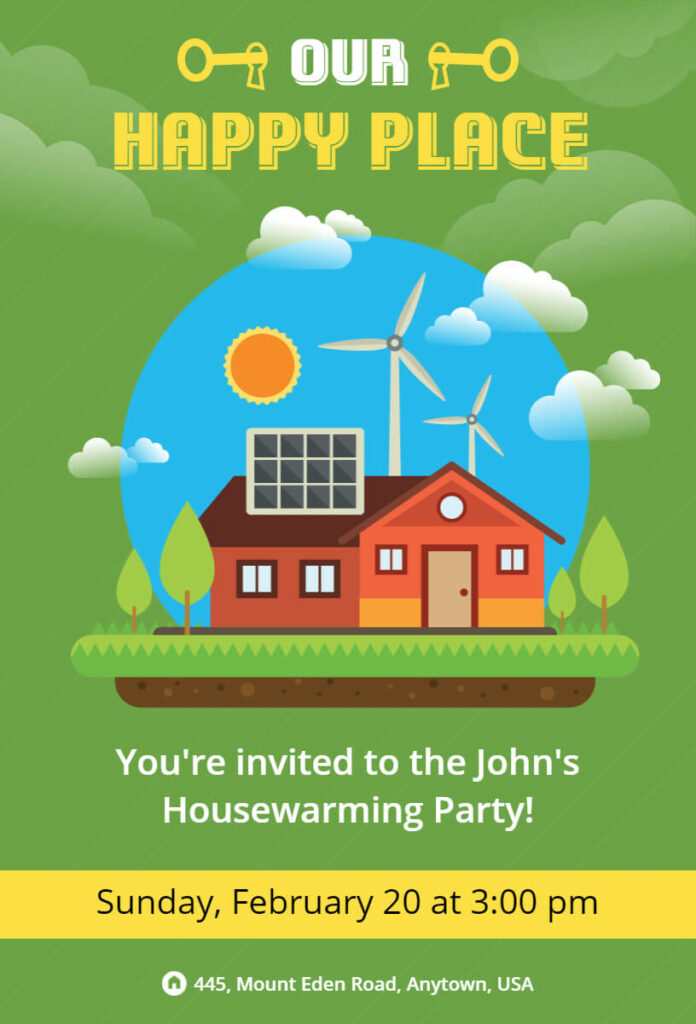 Happy Place Housewarming Invitation Template