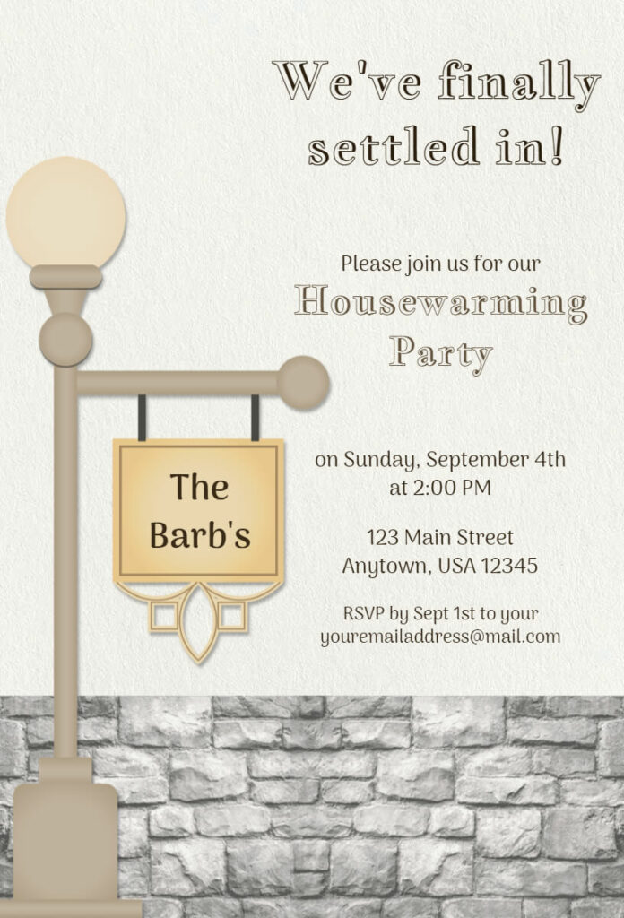 Rustic Housewarming Party Invitation Template
