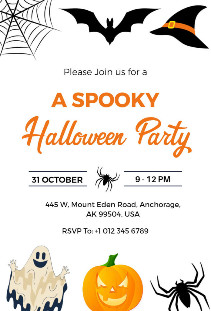 Spooky Halloween Party Invitation Template