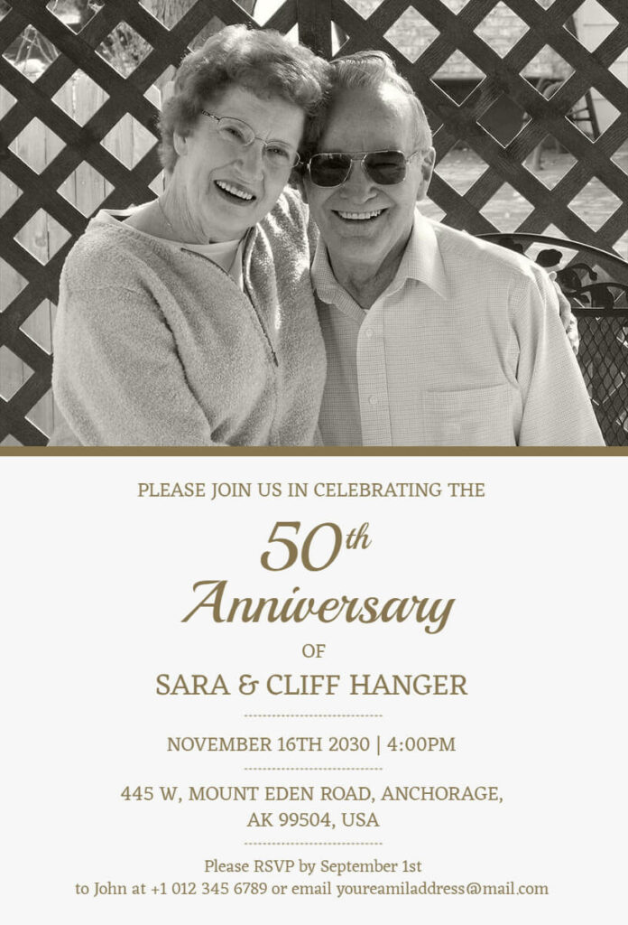 50th Anniversary Invitation Template