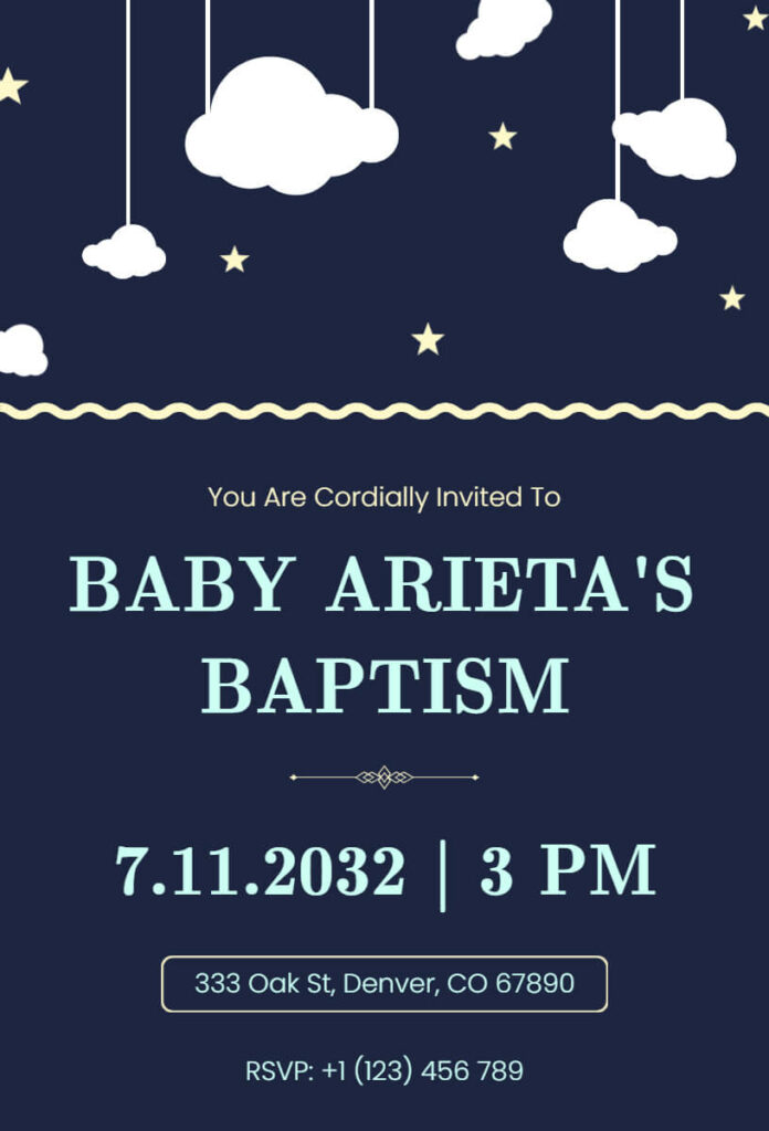 Baby Baptism Invitation Templates