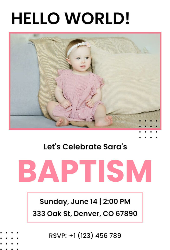 Baptism Rsvp Invitation Templates