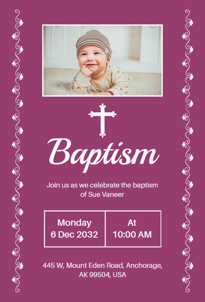 Celebrate Baptism Invitation Templates