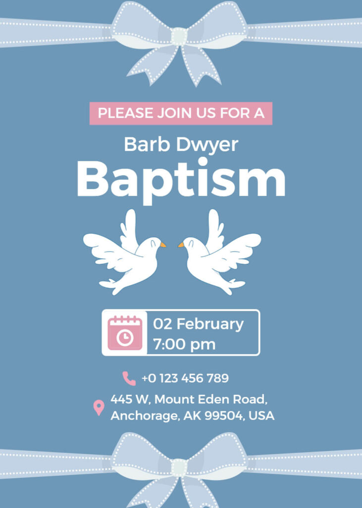 Ship Cove Baptism Invitation Templates
