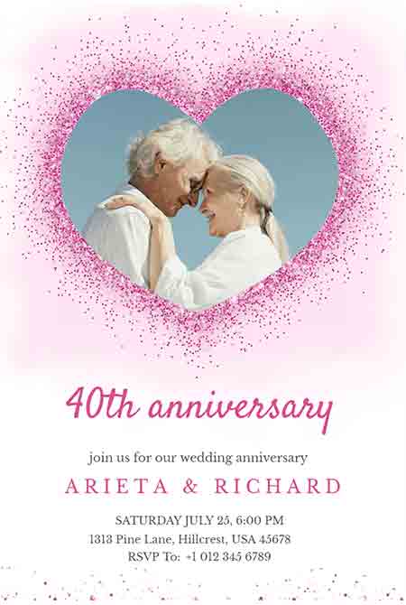 Anniversary Invitation Templates - Free | Edit | Download
