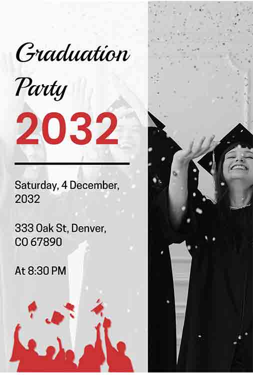 Graduation Party Invitation Templates Free Downloadable