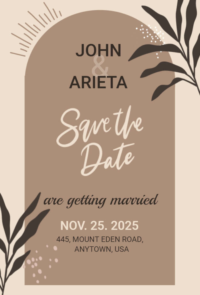 Parchment Save The Date Invitation