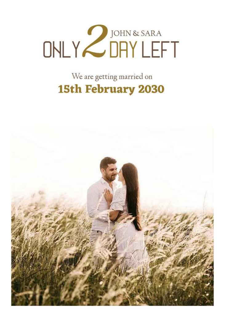 White Save The Date Invitation