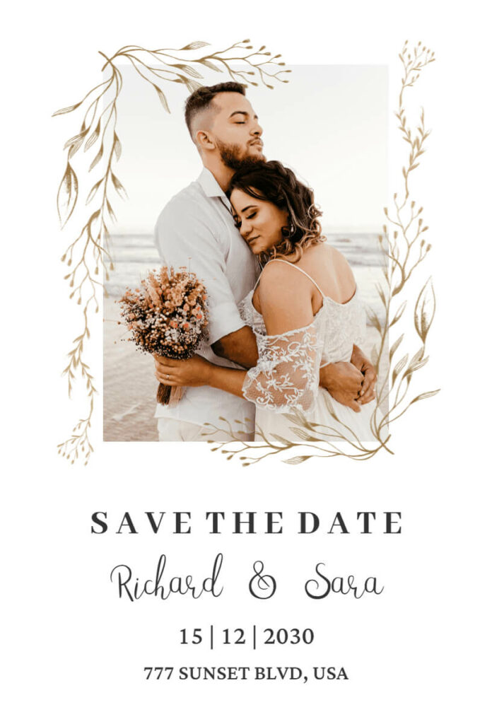 Minimal Save The Date Invitation