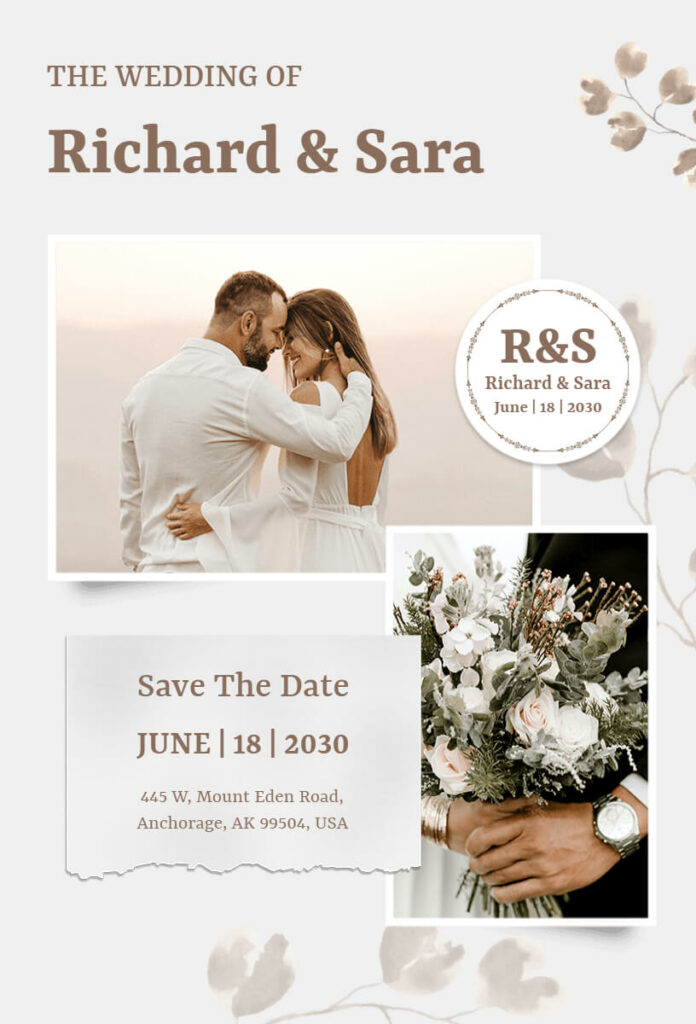 Minimalist Save The Date Invitation