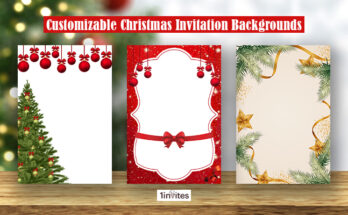 Customizable Christmas Invitation Backgrounds.