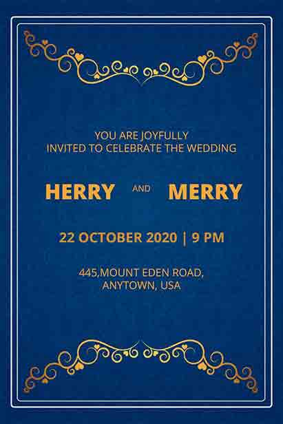 Blumine And Verdun Green Wedding Invitation