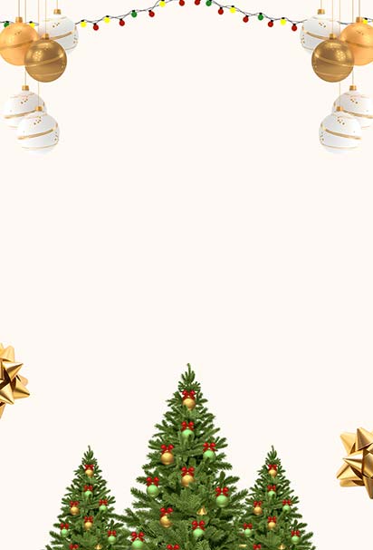 Festive Christmas Tree Design Adorned With Ornaments, Lights, and Seasonal Decorations