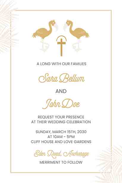 Destination Wedding Invitation 