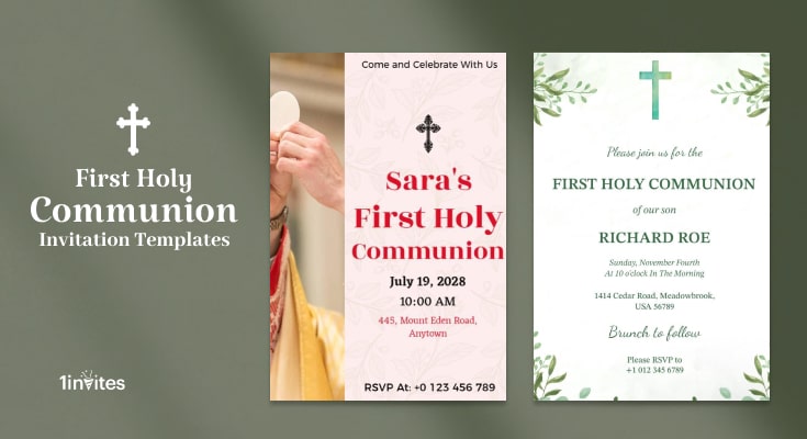 first-holy-communion-invitation-templates-free-editable for Free Printable First Communion Invitations First Holy Communion Invitation Templates - Free | Editable for Free Printable First Communion Invitations