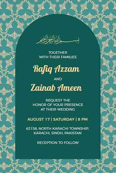  Islamic Wedding Invitation