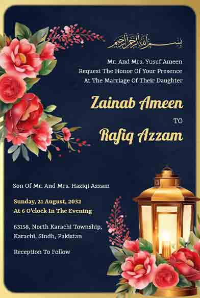 Floral Wedding Invitation