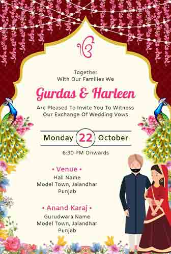 Punjabi Wedding Invitation