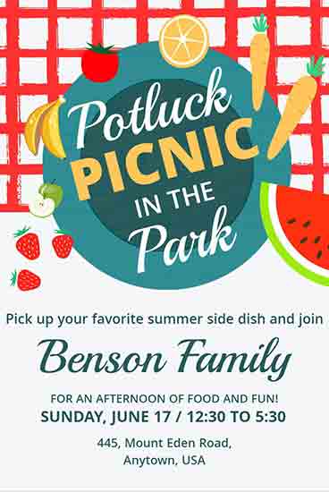 Potluck Invitation Templates Free Customize Download