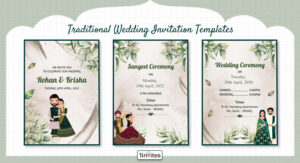 Traditional Wedding Invitation Templates - Free | Editable