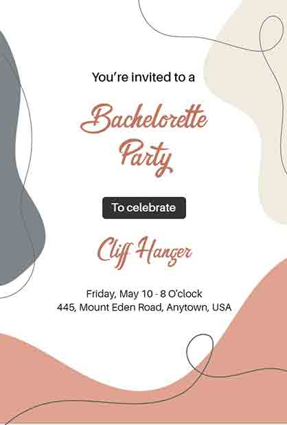 Bachelorette Party Invitation Templates - Free | Download