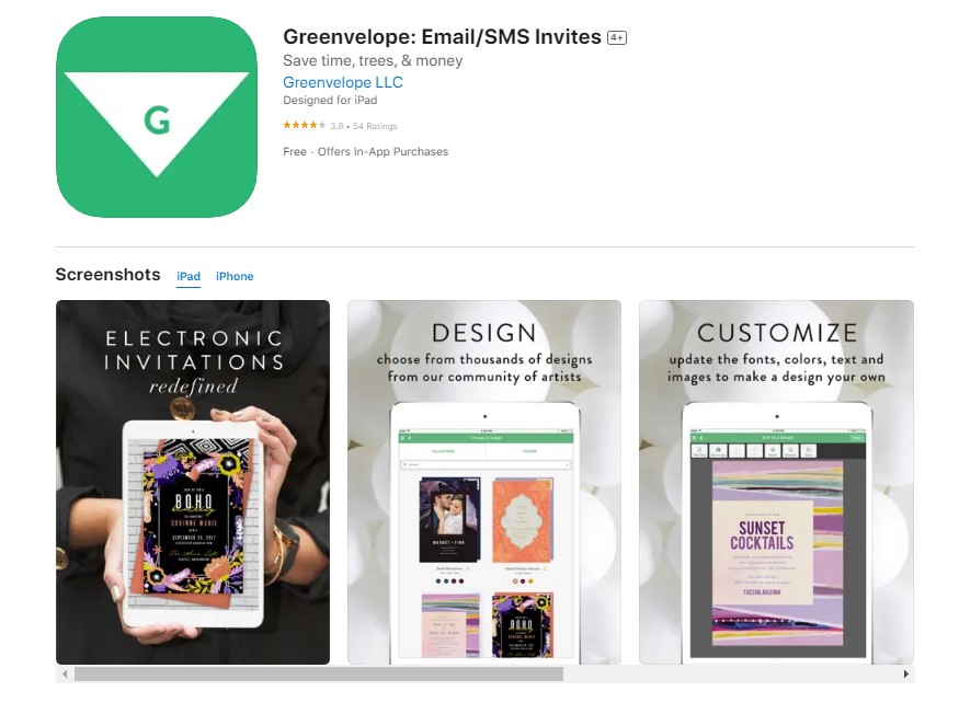 Greenvelope App View