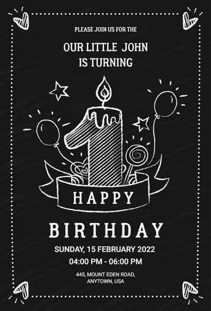 Black and White Mine Shaft Kids Birthday Party Invitation with Playful Design and Bold Elements