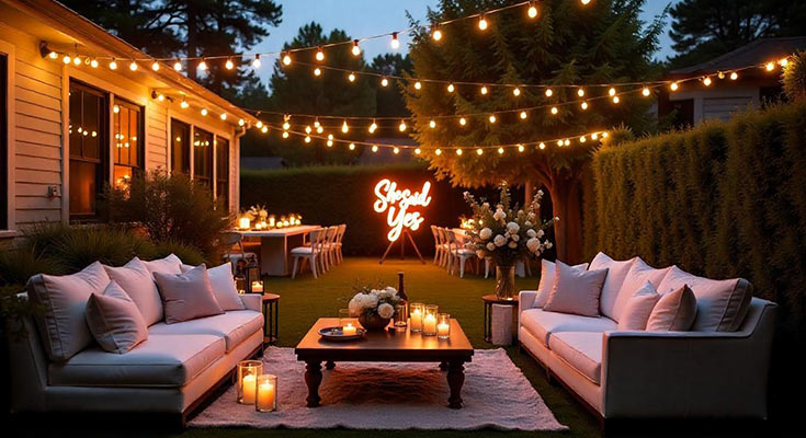 Fancy String Lights Invitation Templates