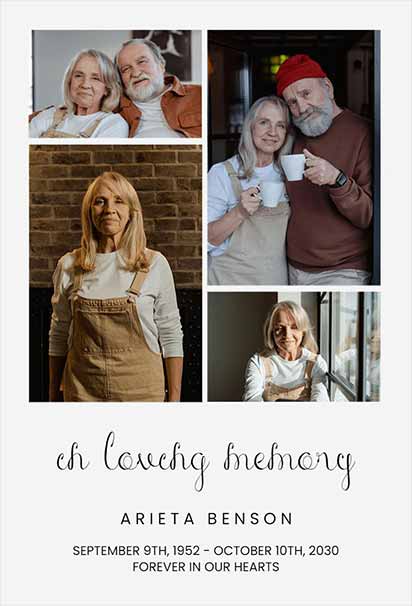 Sincere Funeral Invitation Design With Soft Colors, Gentle Typography, and a Warm, Compassionate Tone